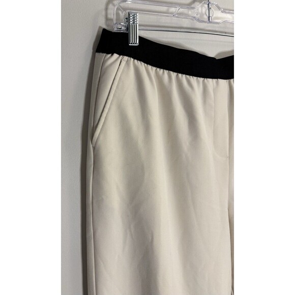 LANE BRYANT Exposed Elastic Waistband Pull On Dress Pants Women 14 Ivory Lined - Picture 5 of 13